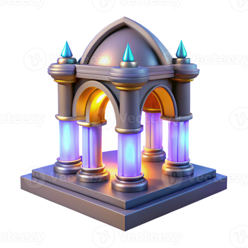 stunning abstract Fantasy 3D Archway Render 4K png