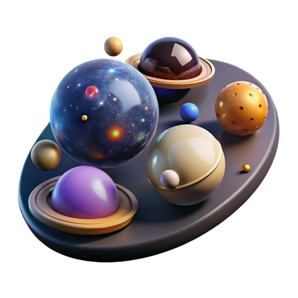 serene artistic Cosmic Sphere Collection A 3D Universe genuine png