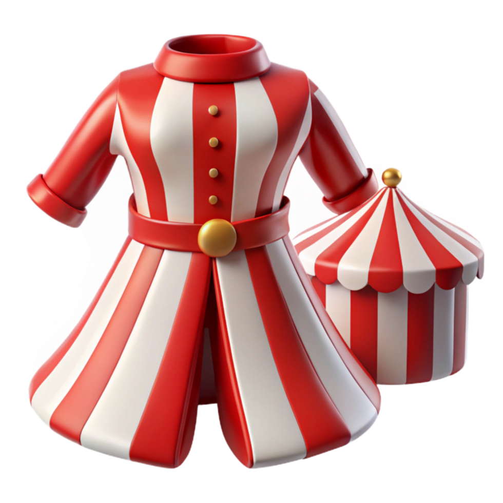 wonderful modern Red and White Striped Costume and Circus Tent high resolution png