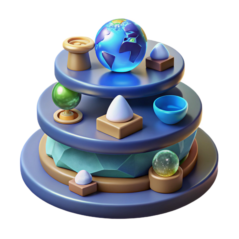extraordinary artistic Global Sustainability A 3D Model of Interconnected Systems premium png