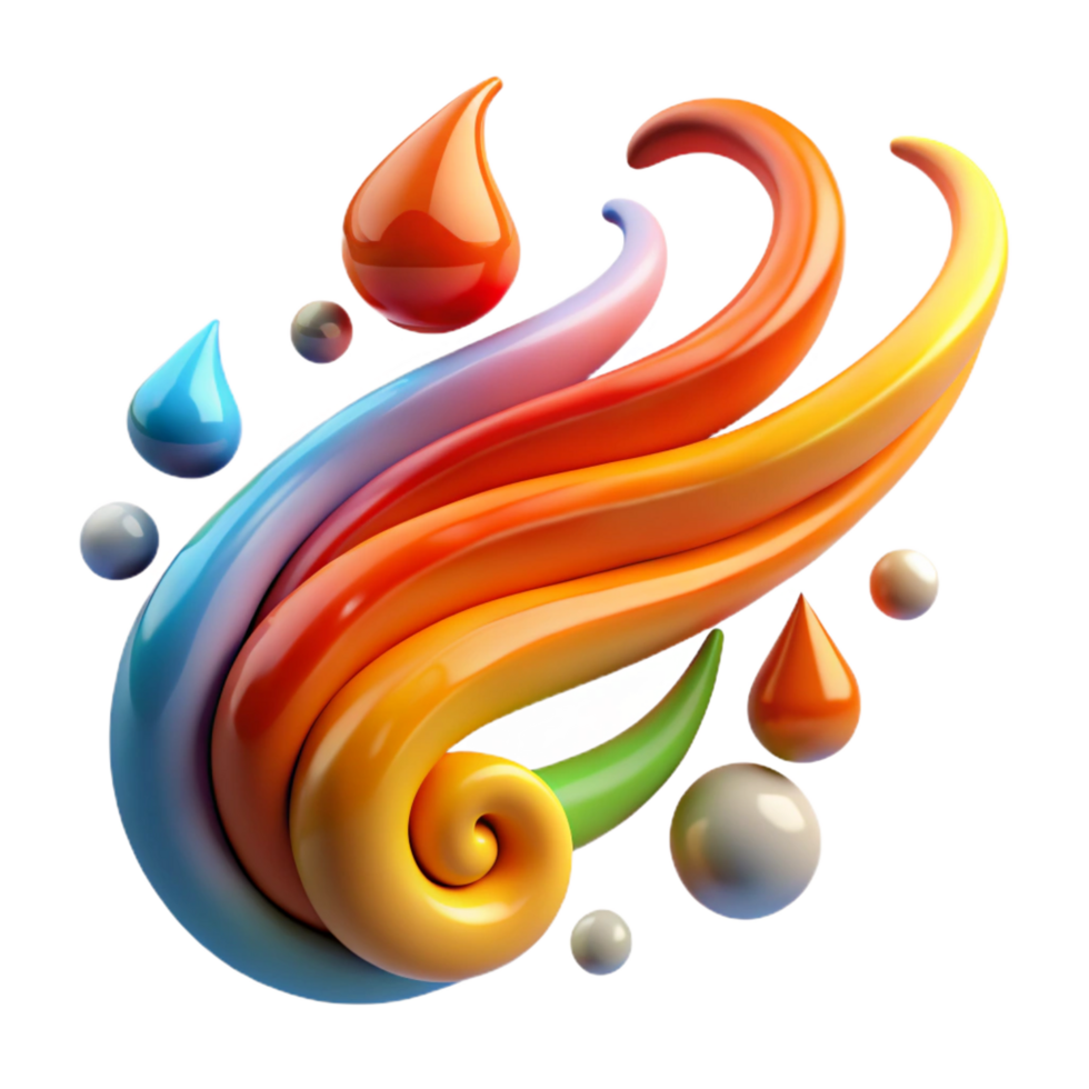 magnificent rustic Abstract Colorful Swirls and Drops exclusive png