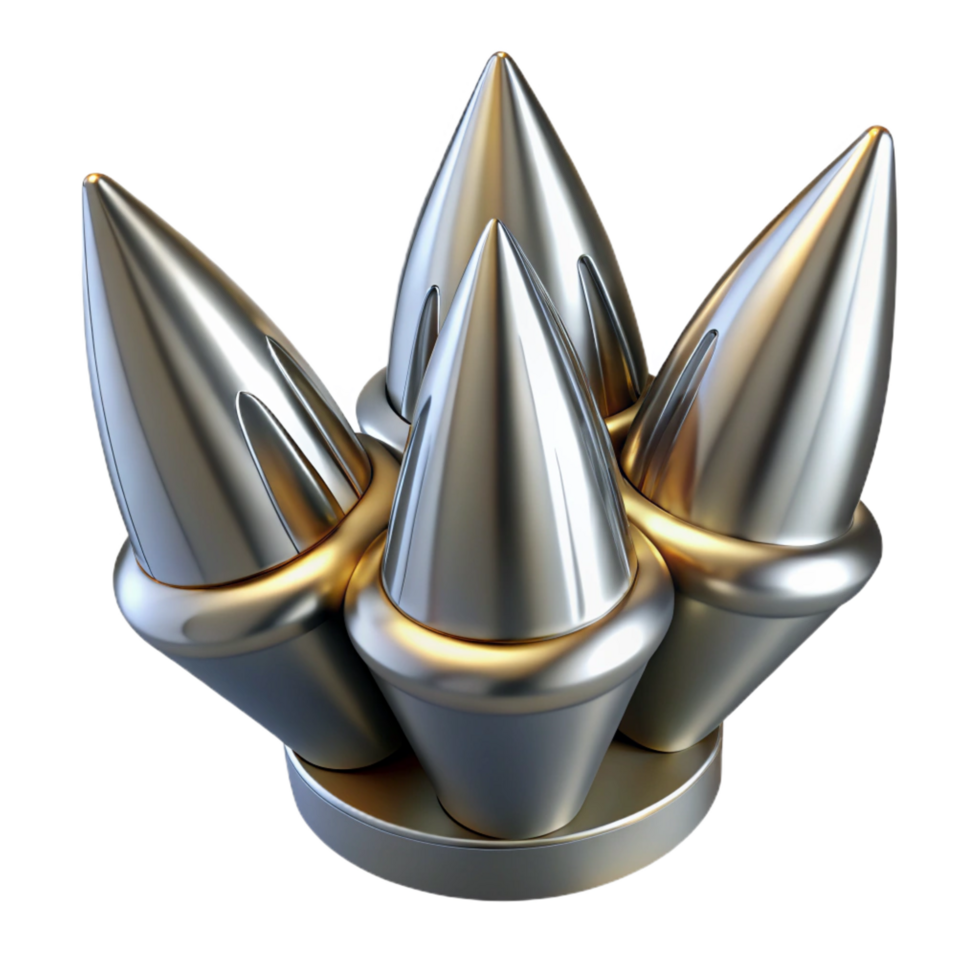 extraordinary artistic Five Pointed Metal Conical Cluster premium png