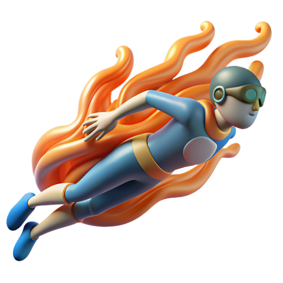 magnificent vintage 3D Render of a Super Speedster 4K png