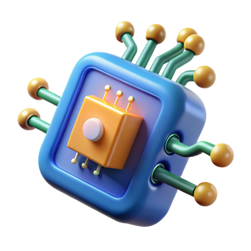 impressive traditional Abstract 3D Render of a Futuristic Circuit Board authentic png