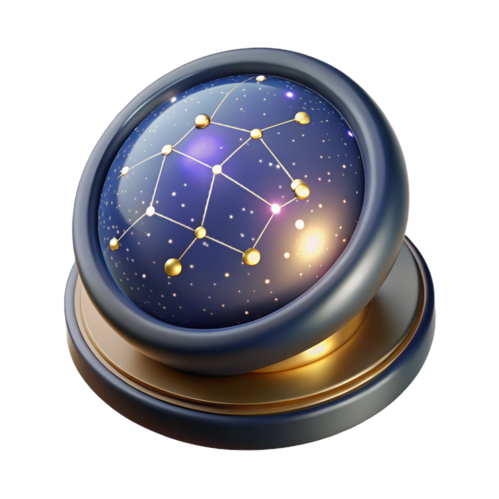 serene abstract Celestial Sphere Constellation, Zodiac, Stars, Night Sky, Astrology, Astronomy, Universe, Galaxy, Cosmos, 3D Render 4K png