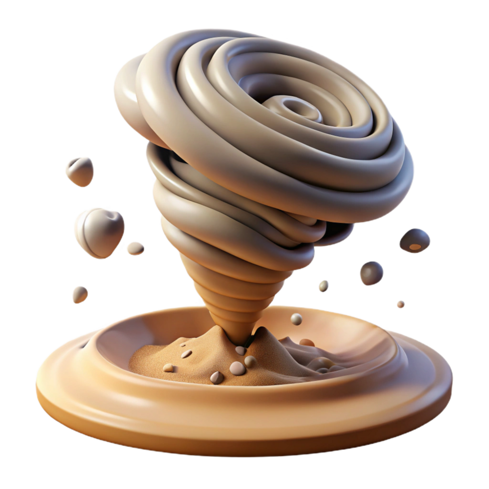 magnificent rustic Abstract Swirling Cream Vortex authentic png