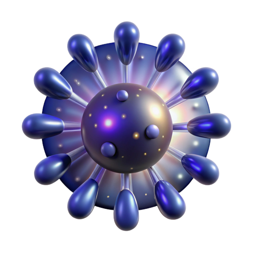 serene rustic Viral Structure Microscopic View of Pathogen exclusive png