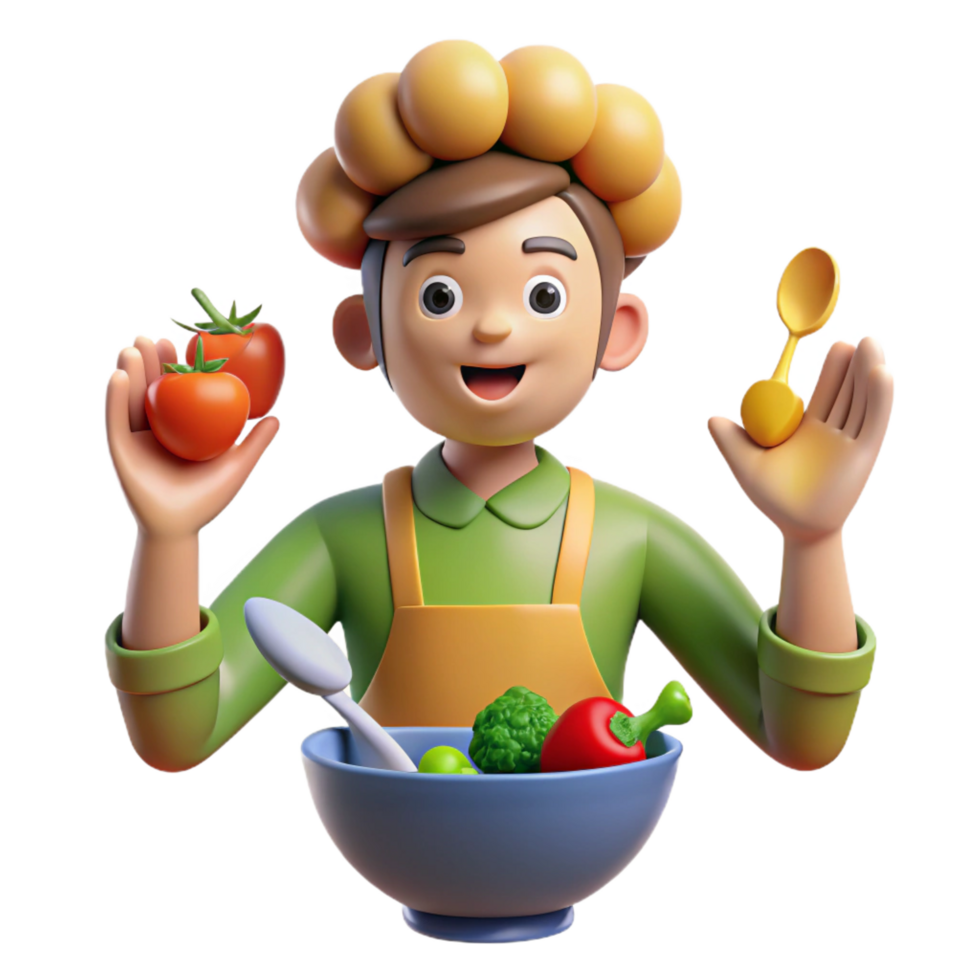 serene artistic Fresh Veggie Harvest A Healthy Salad Recipe original png