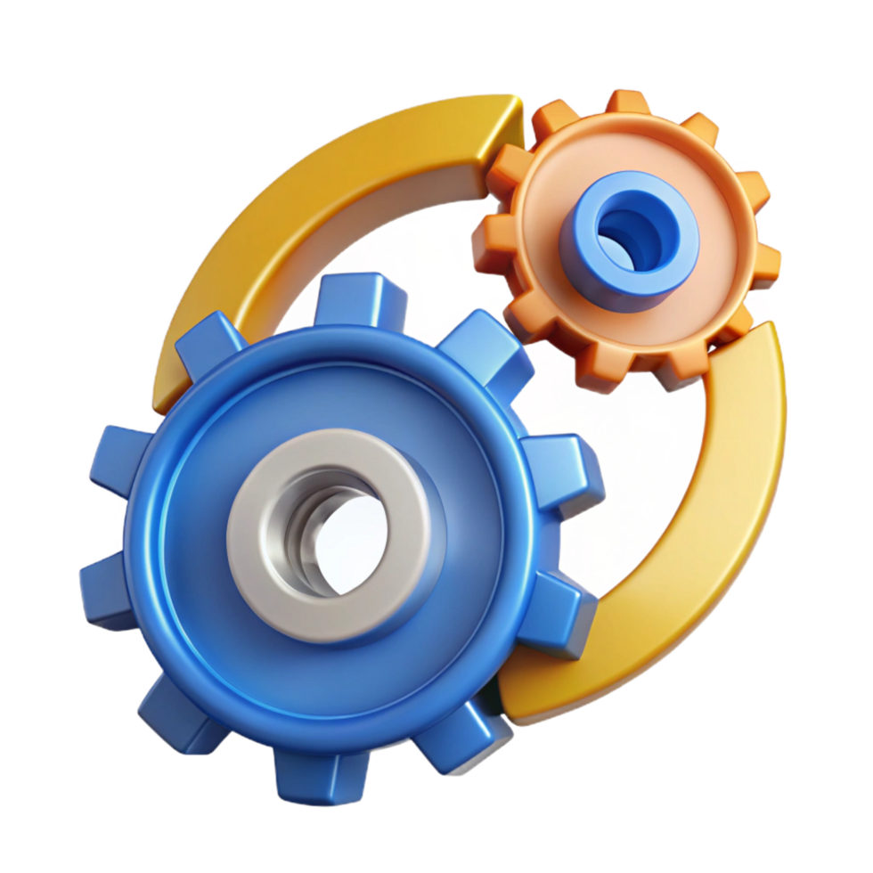 extraordinary creative Interlocking Gears System Mechanics and Efficiency genuine png
