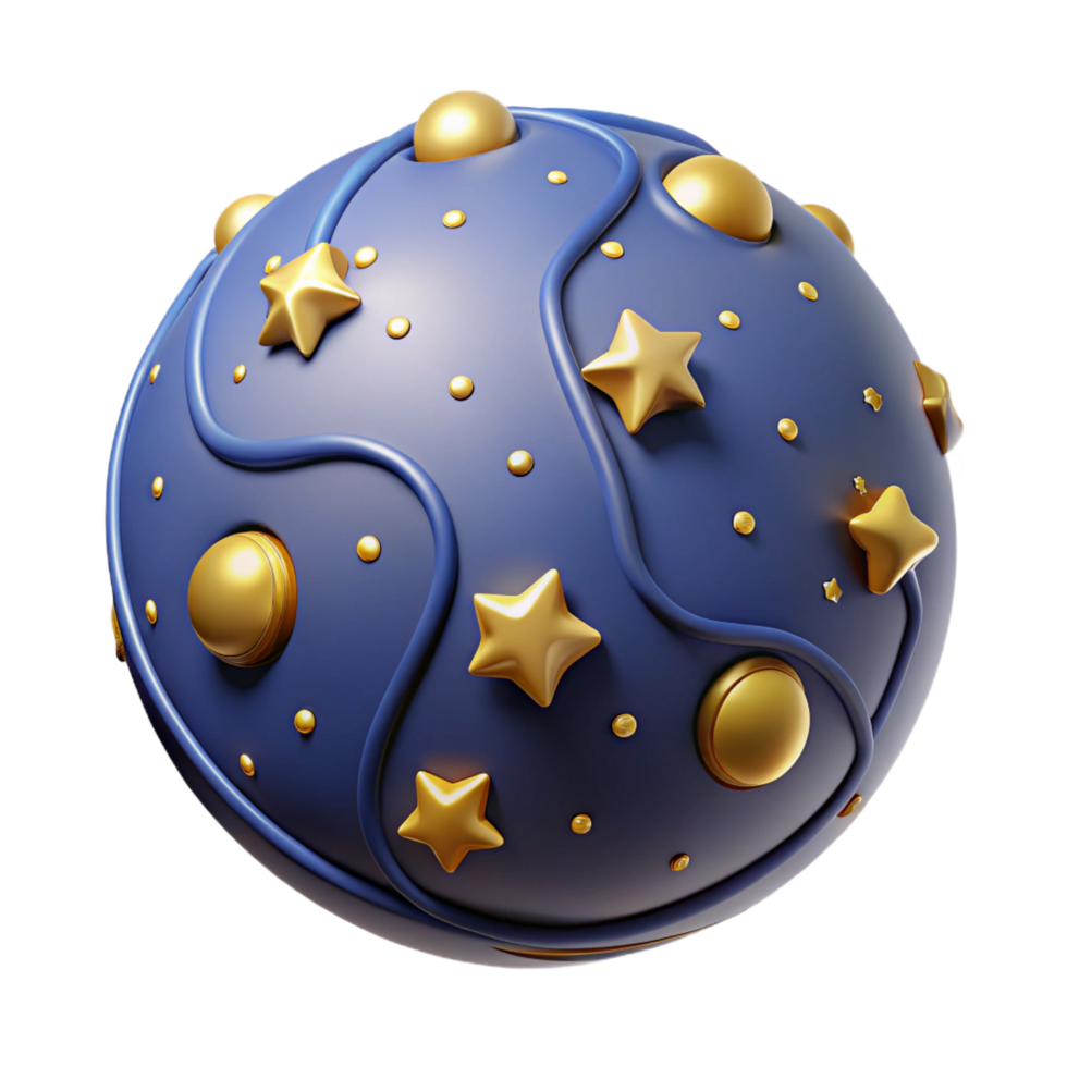 vibrant abstract Celestial Sphere 3D Render of Abstract Night Sky 4K png
