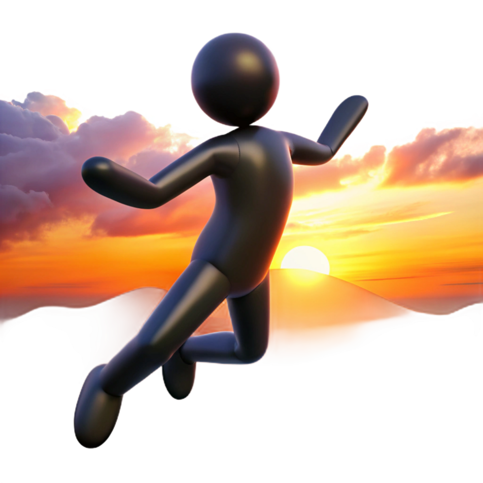 impressive rustic Sunset Leap Achieving Dreams Finding Freedom original png