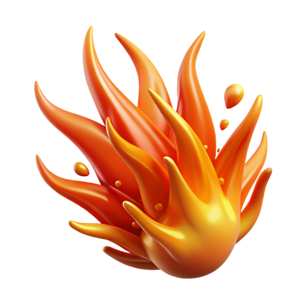 impressive modern Fiery Orb Abstract Flame Illustration genuine png