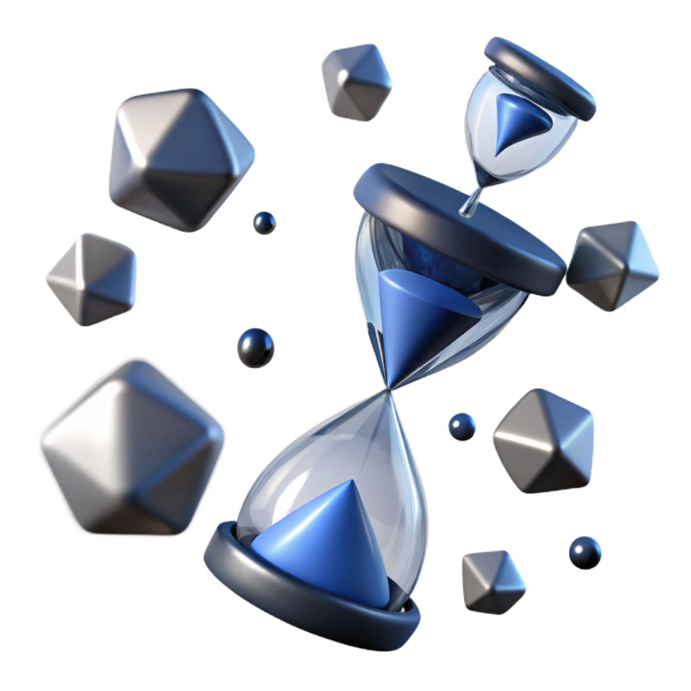 extraordinary creative Time, Geometry, Abstract, 3D Render, Sandglass, Shapes, Flow, Motion, Design, Art 4K png