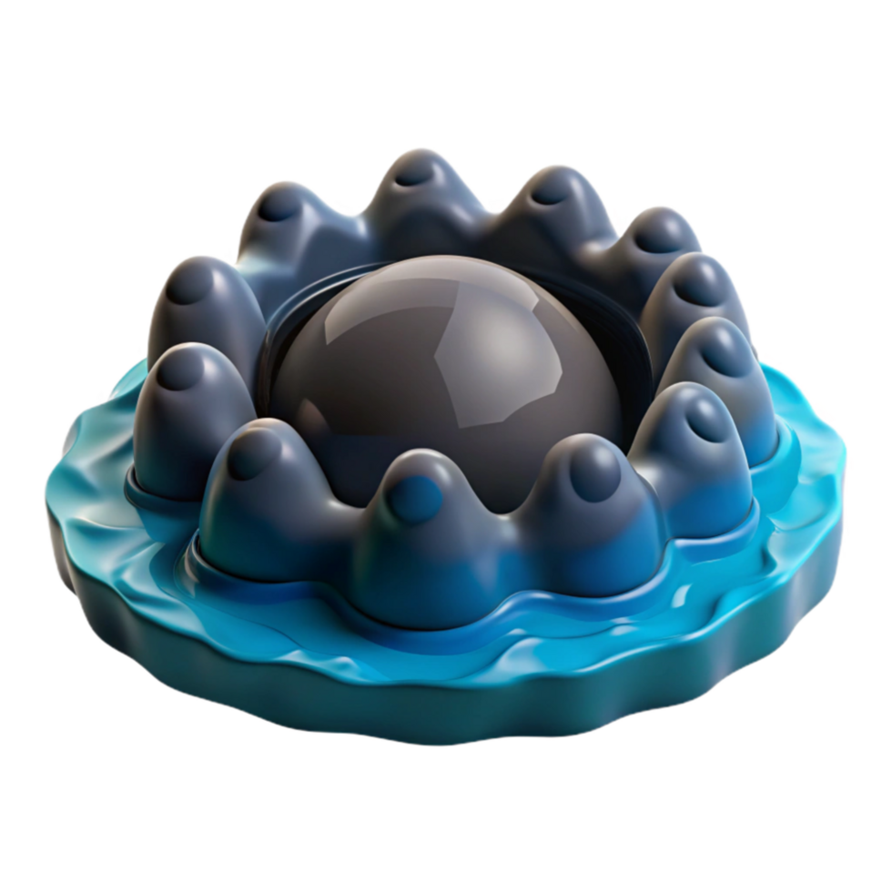 impressive rustic Abstract 3D Render Orb in a Fluid Form exclusive png