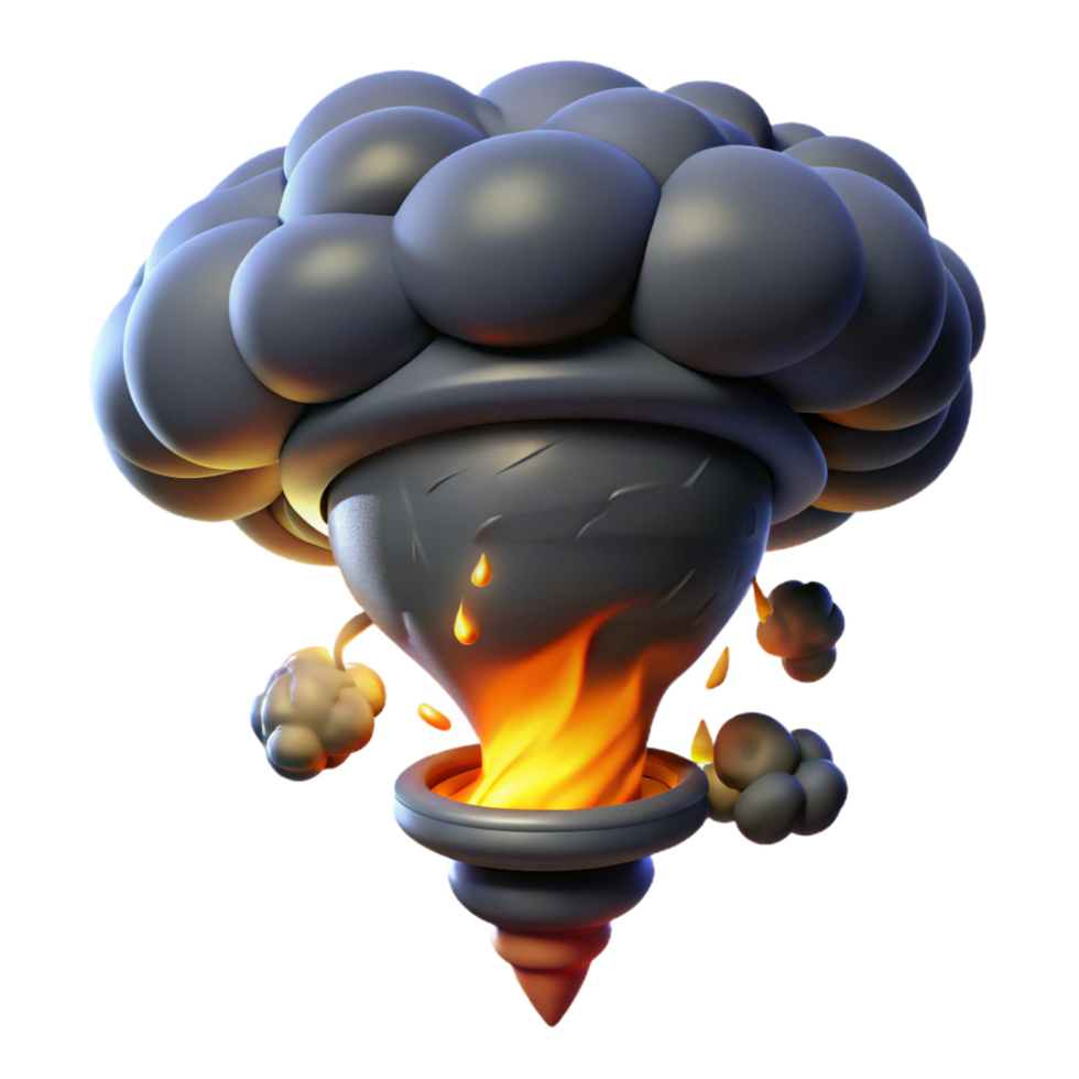 magnificent creative 3D Render of a Fiery Volcanic Eruption exclusive png