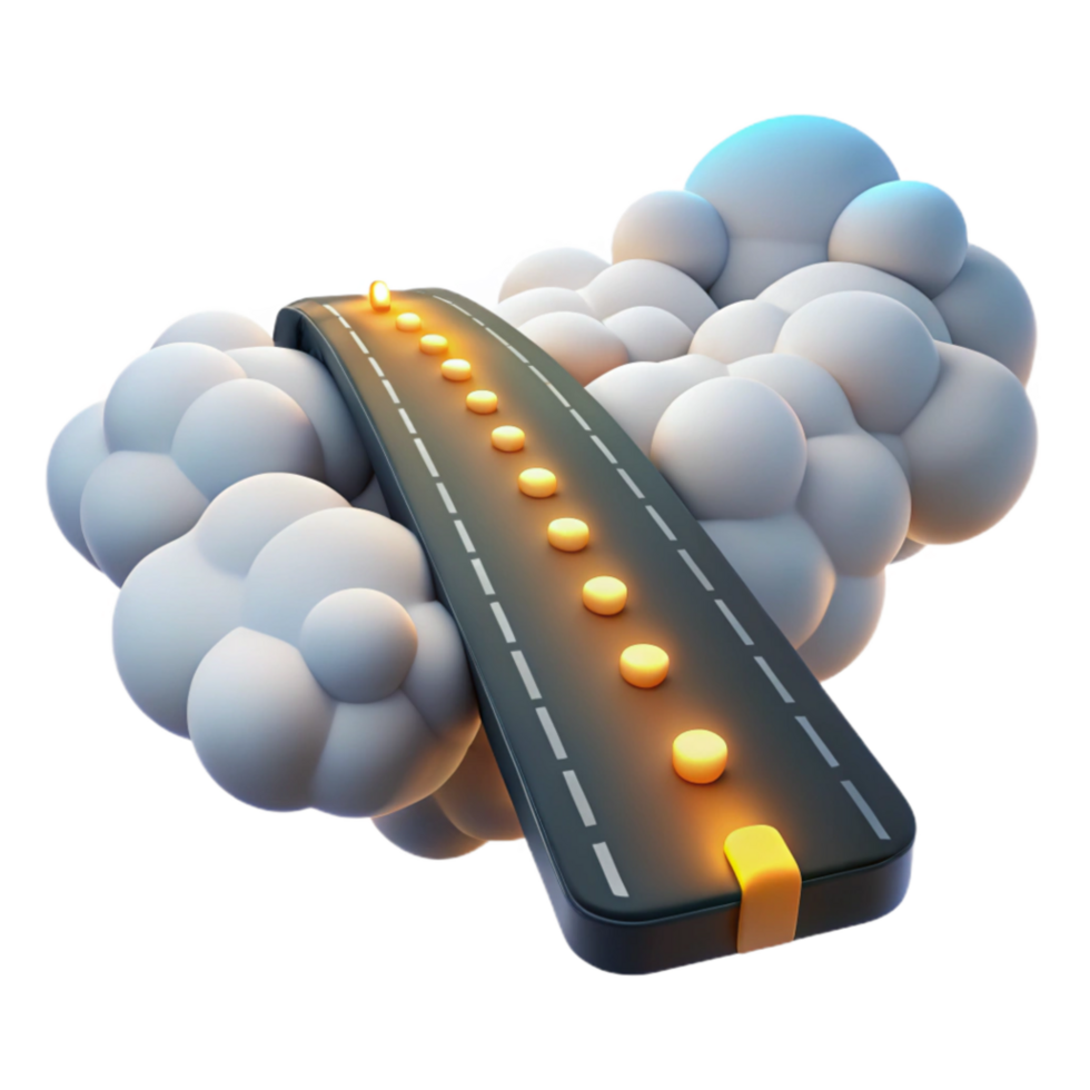 serene rustic Cloud Computing Path Journey to Success original png
