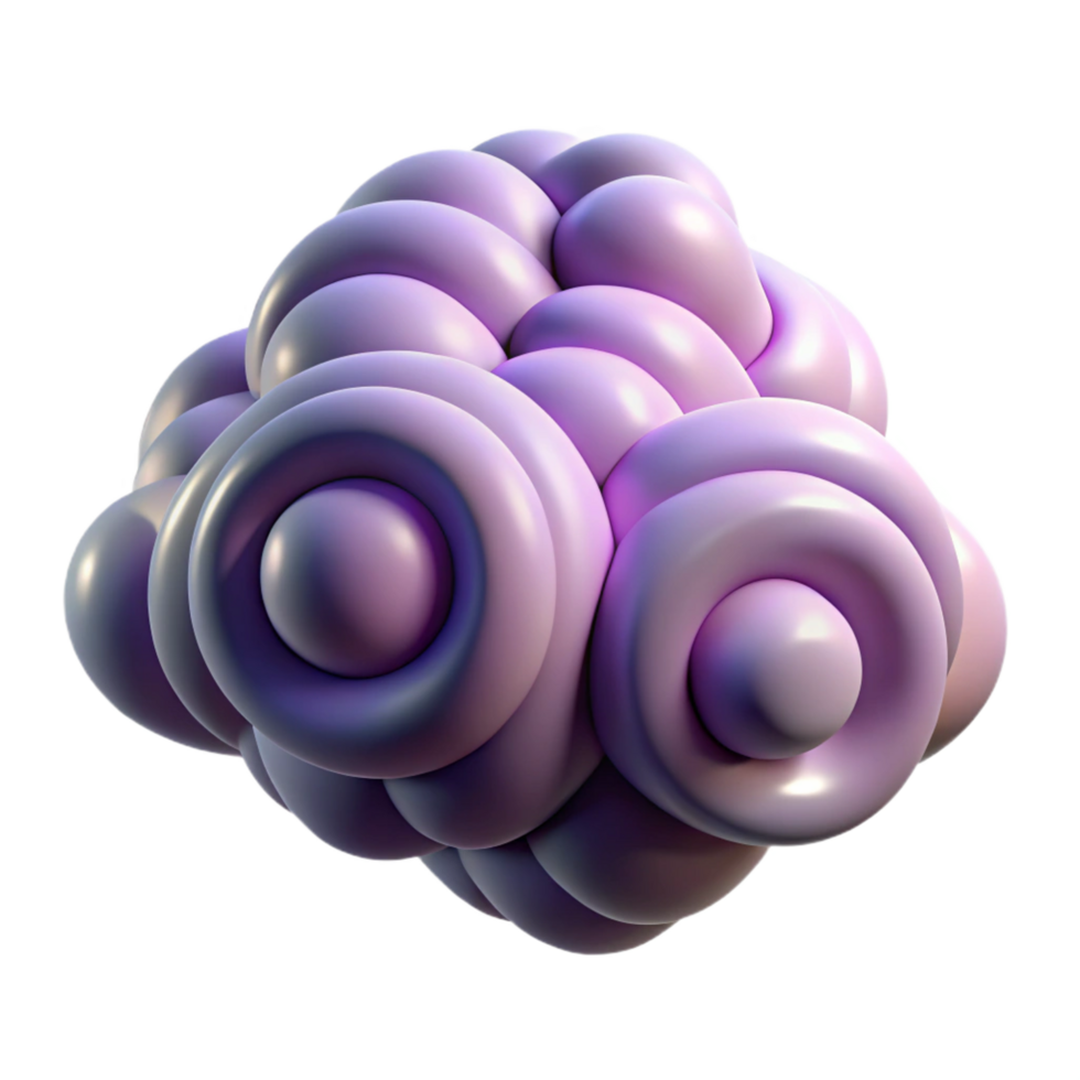 impressive abstract Abstract 3D Purple Bubble Cluster professional png