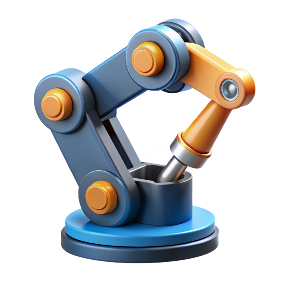 dramatic modern Robotic Arm Automation, Mechanics, Engineering, Technology, Industrial, Machine, 3D Render, Design, System premium png