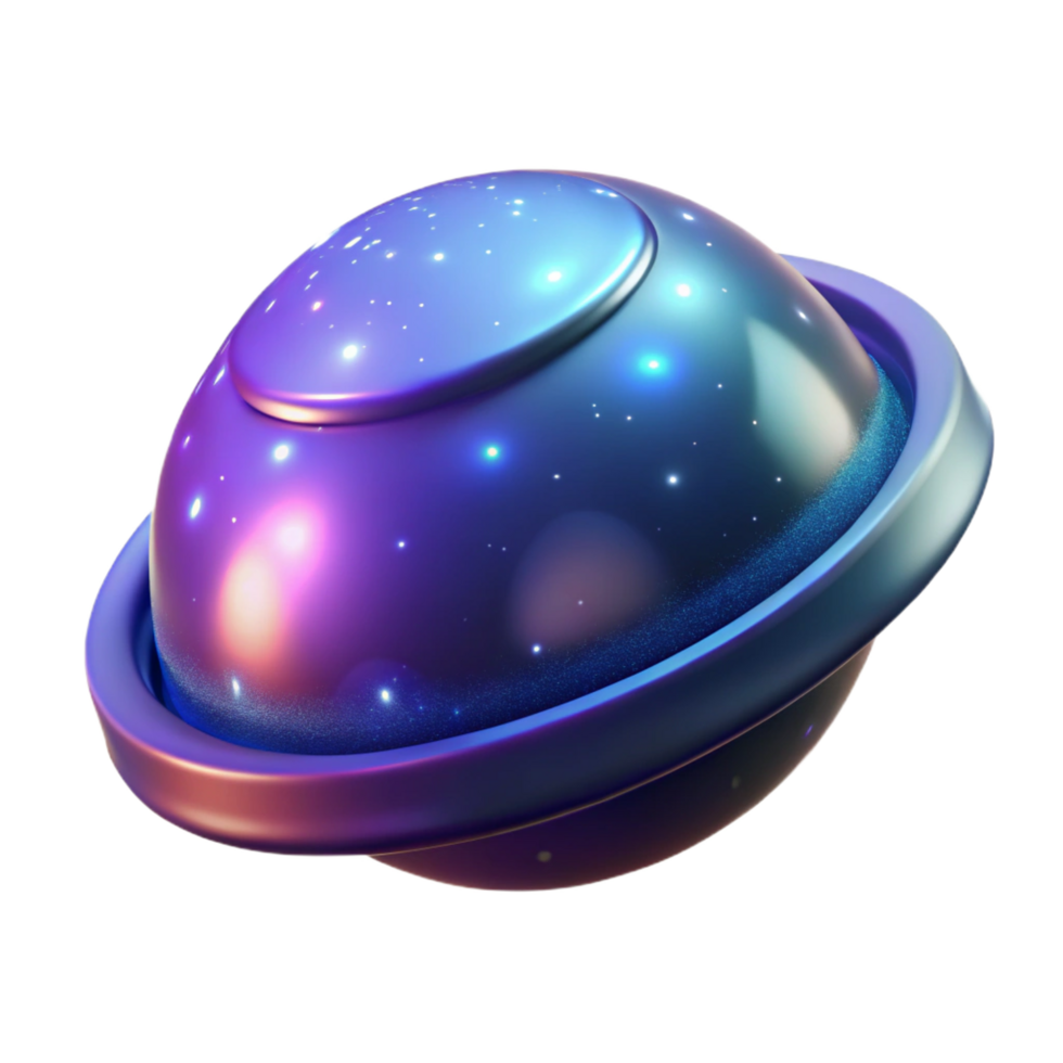 elegant vintage Cosmic Sphere 3D Render of Illuminated Galaxy high resolution png