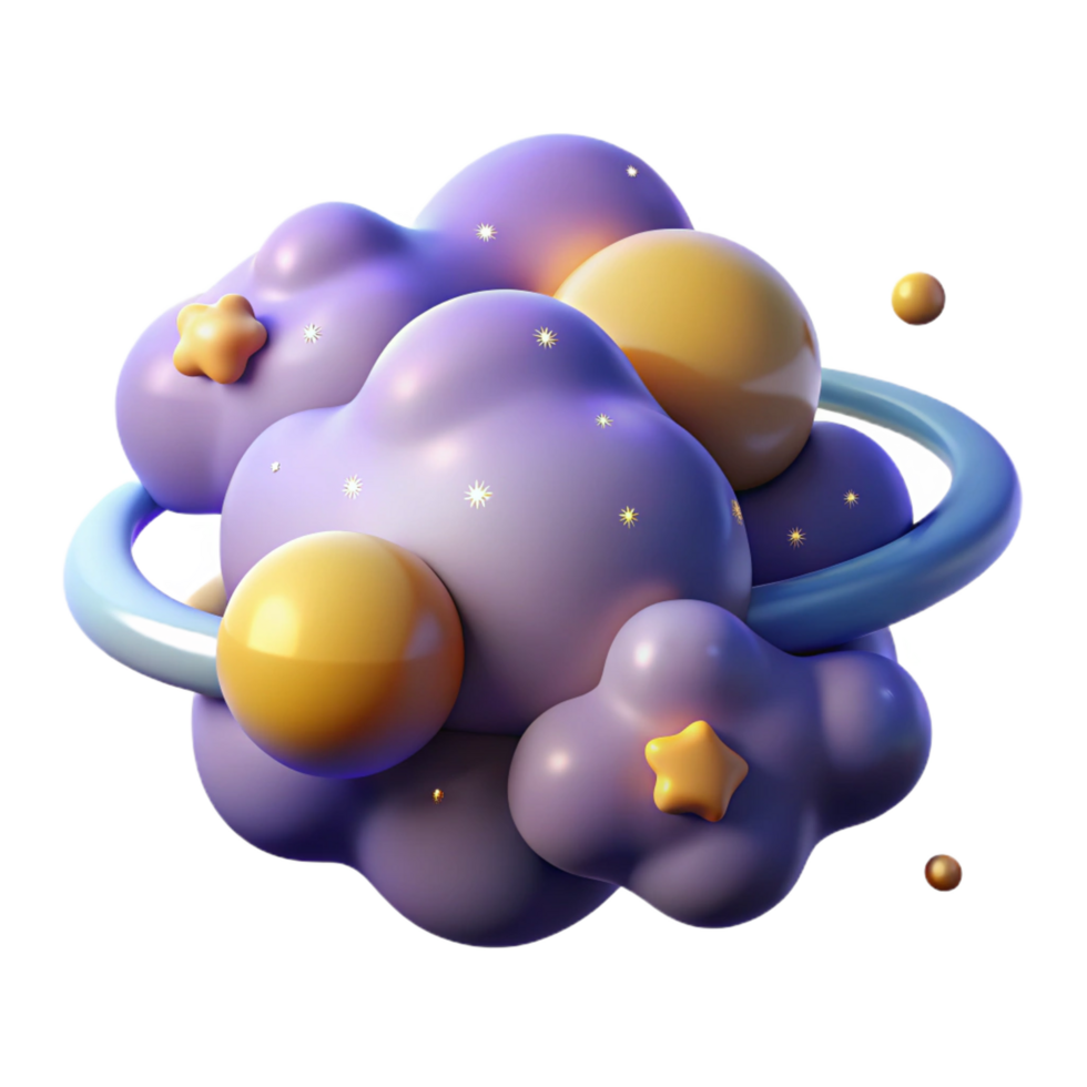 magnificent modern Cosmic Clouds 3D Render of Abstract Planetary Nebula exclusive png