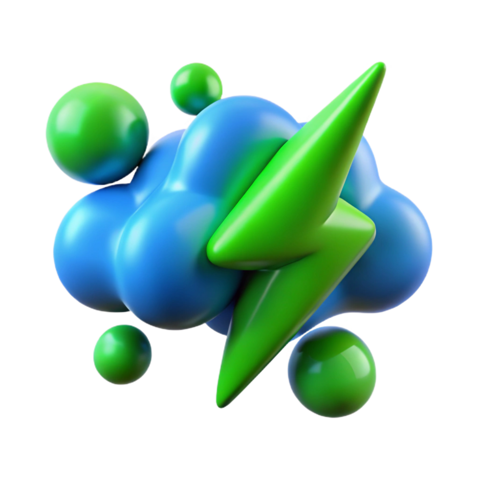 vibrant abstract Fast Cloud Computing Power and Speed high quality png