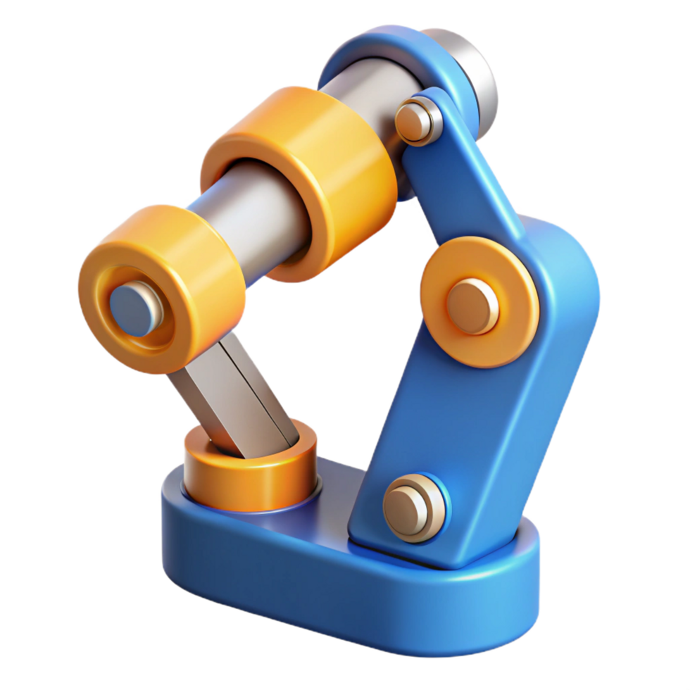 stunning creative 3D Model Colorful Robotic Arm Design detailed png