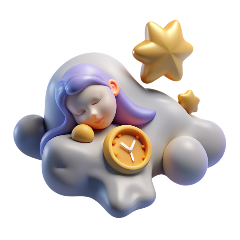 serene rustic Sweet Dreams A 3D Render of Sleep and Time 4K png