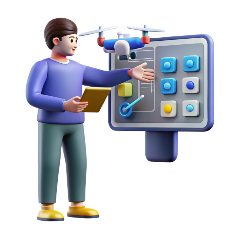 elegant abstract Drone Control System User Interface Design 4K png