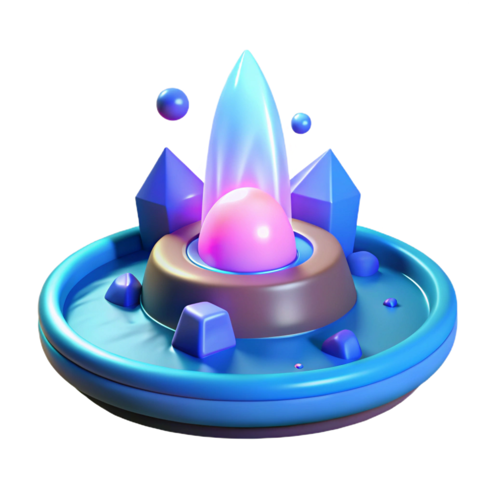 serene traditional Fantasy Crystal Orb 3D Render of Magical Scene detailed png