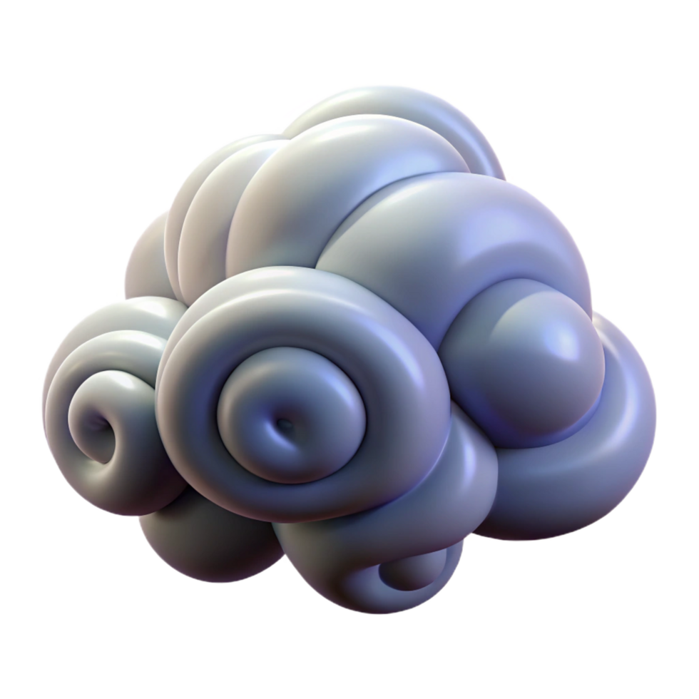 magnificent abstract Abstract 3D Render Swirling Cloud Forms authentic png