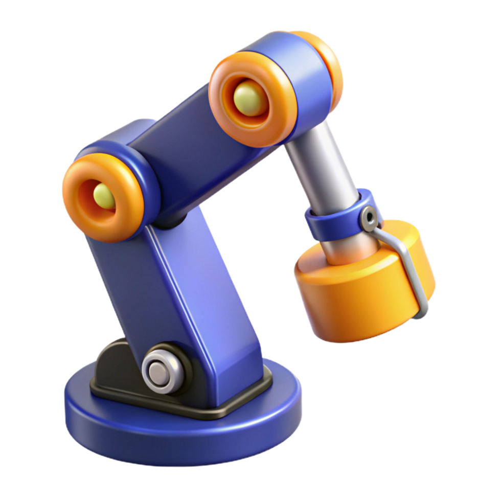 elegant creative Robotic Arm 3D Model of Automation Technology professional png
