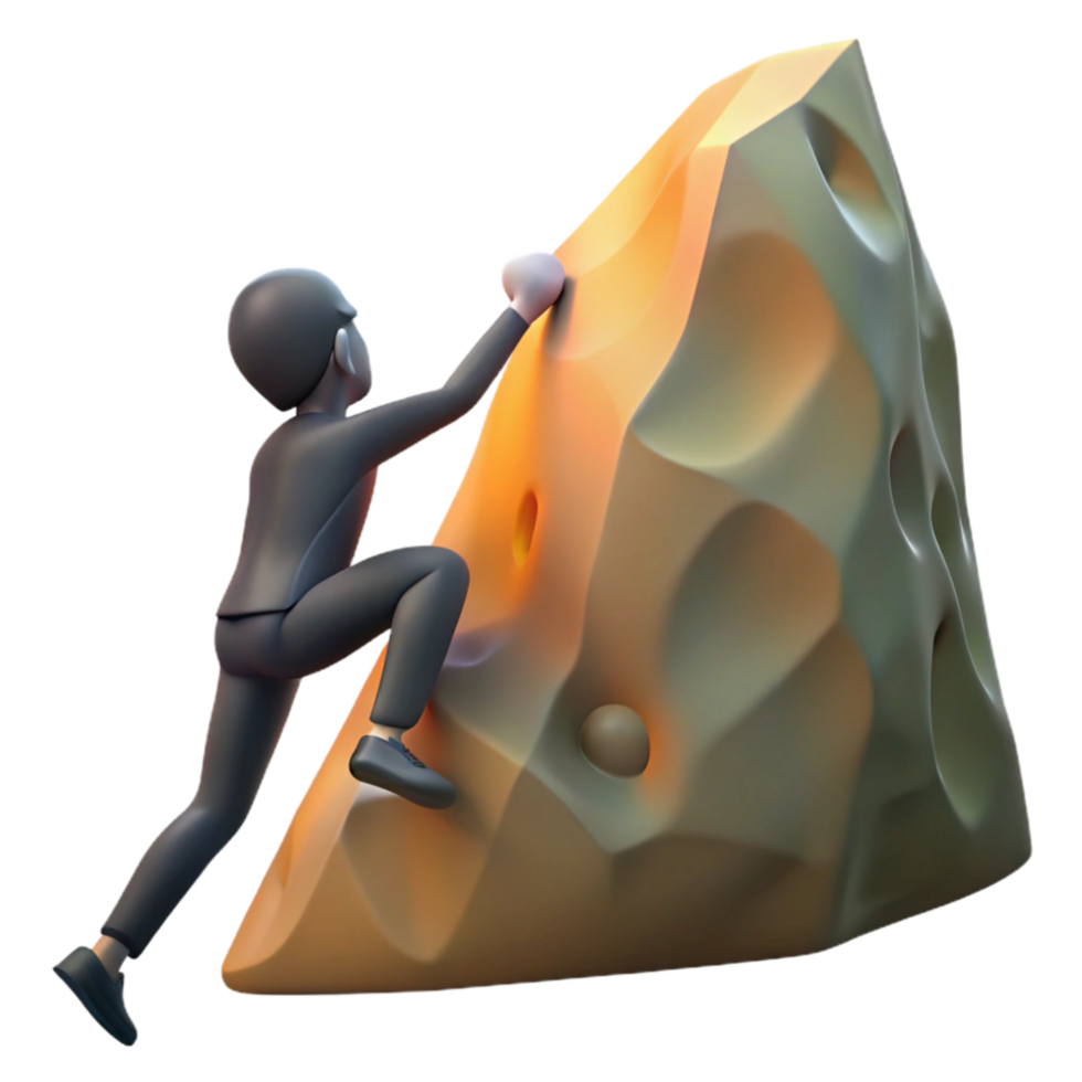 elegant rustic Conquering Challenges A 3D Render of Perseverance detailed png