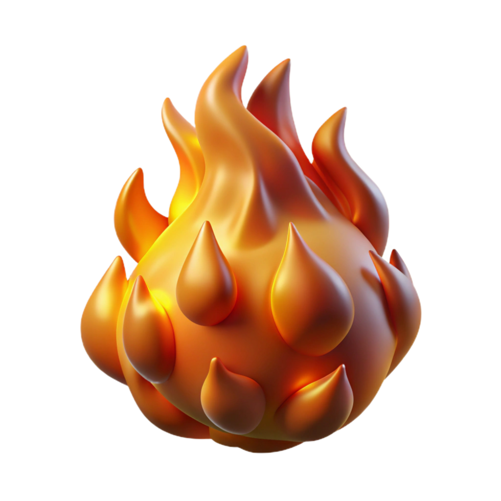 serene rustic 3D Render of Abstract Flame Orange, Fiery, Glossy, Hot, Burning, Energy, Design, Texture, Graphic genuine png