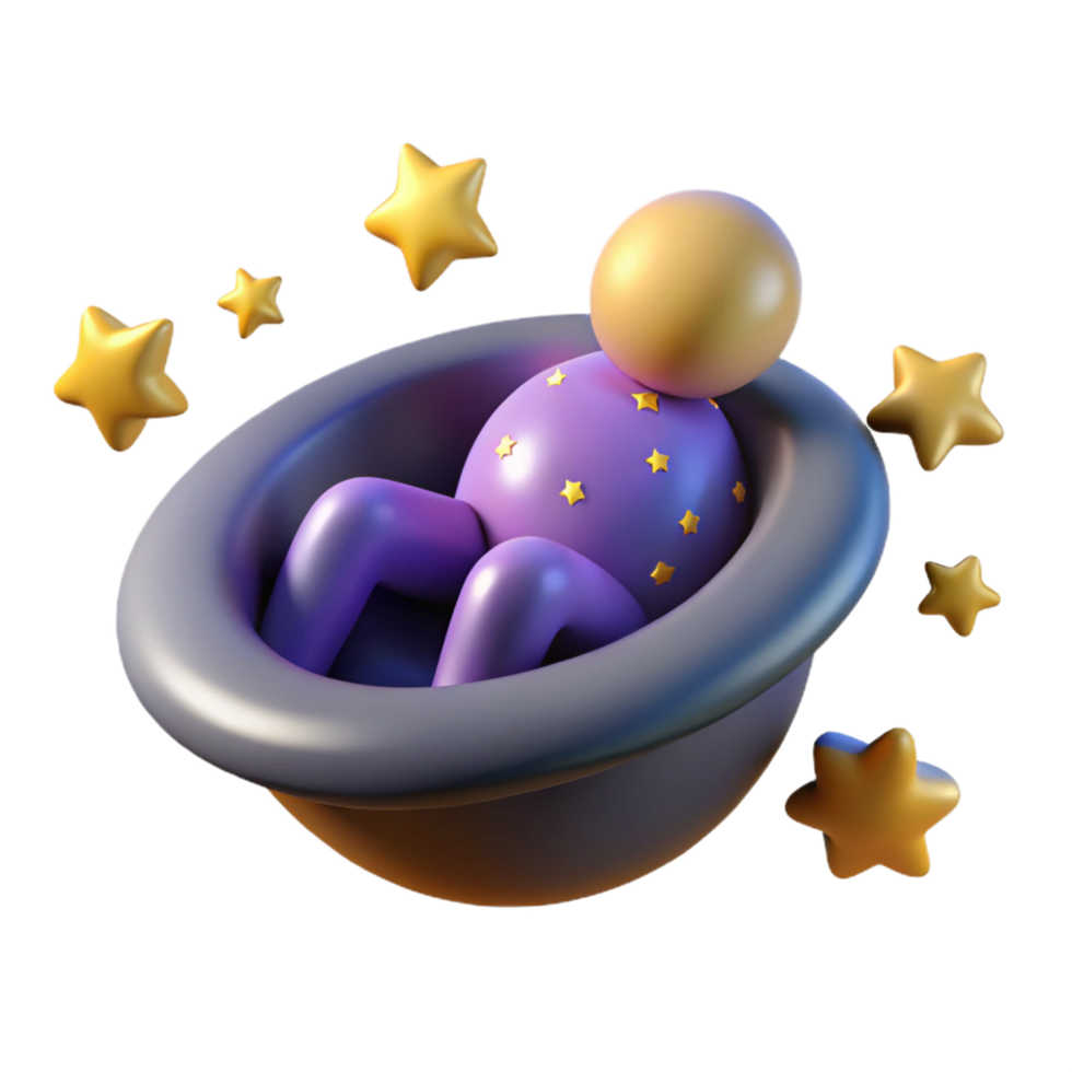 wonderful artistic 3D Render of Starry Night Sleep original png