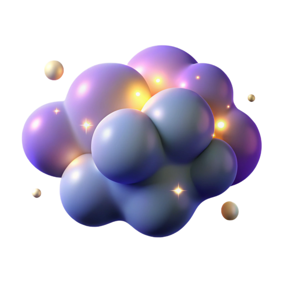 magnificent rustic Glowing Abstract Bubble Cluster 3D Render genuine png