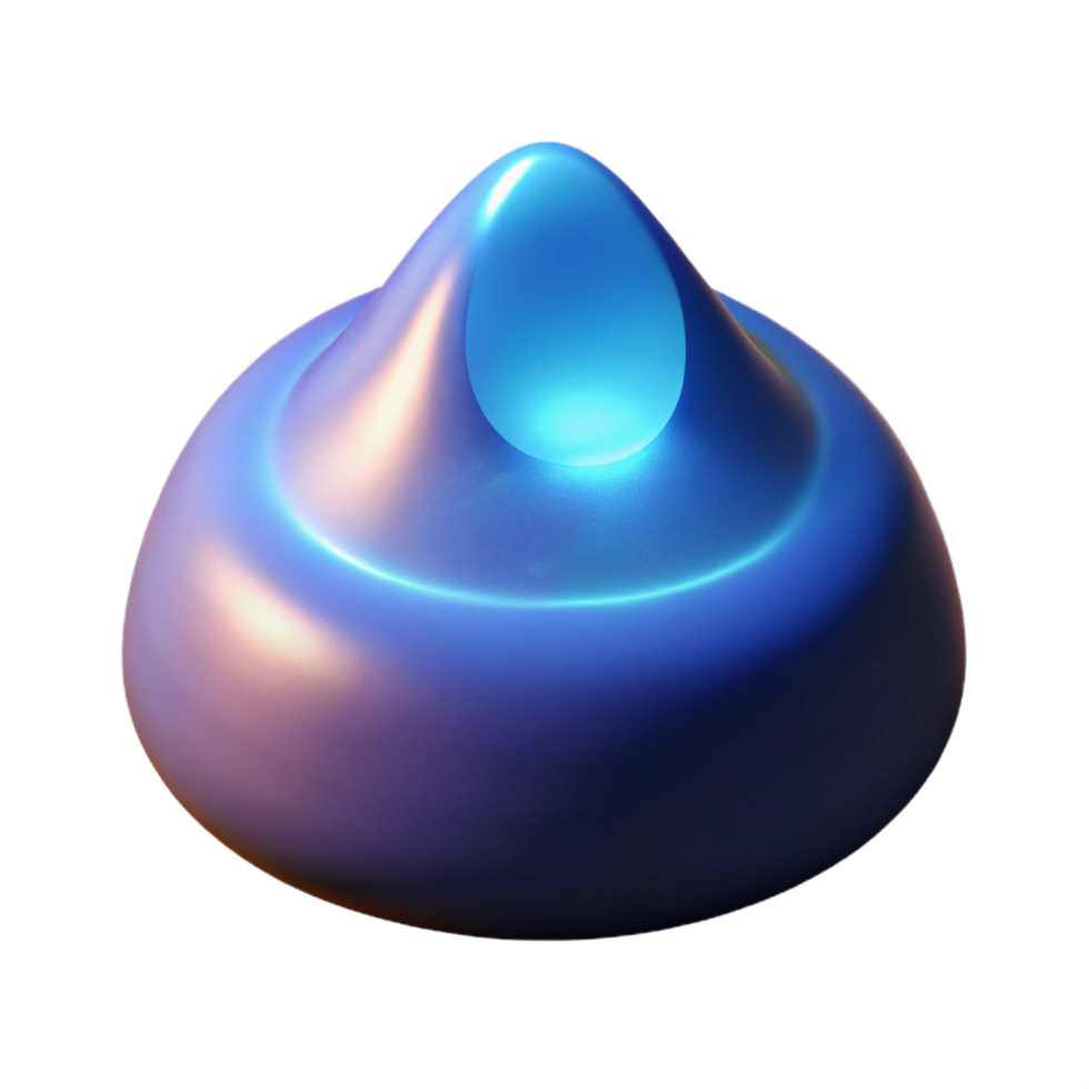 stunning traditional Abstract 3D Render Glowing Conical Orb authentic png