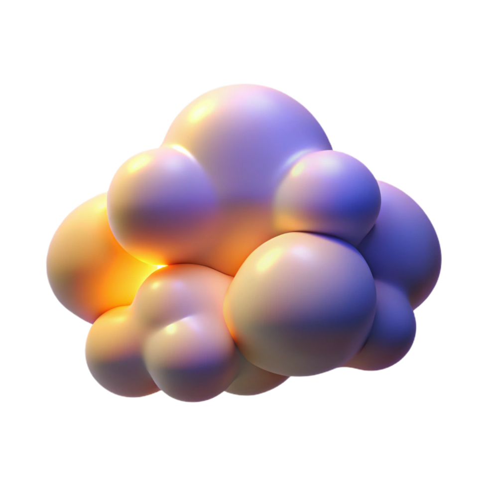 stunning artistic Abstract 3D Render Illuminated Spherical Clusters professional png