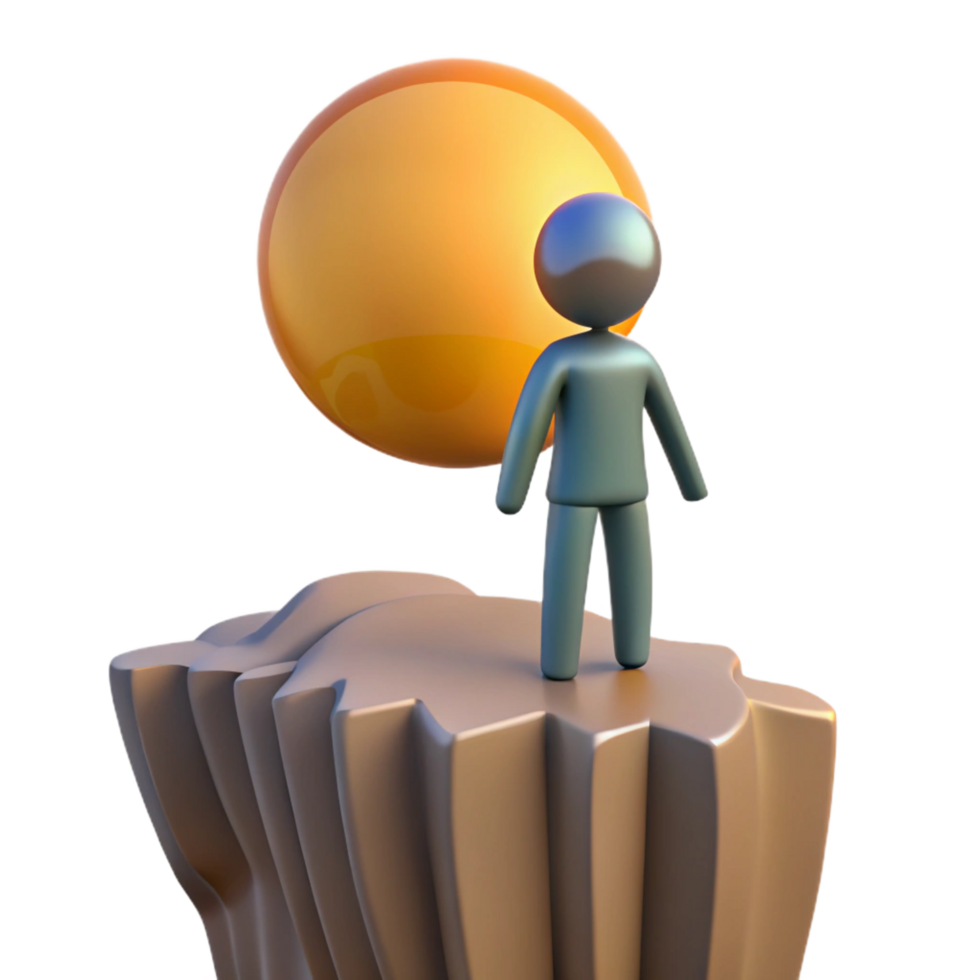 impressive artistic Reaching New Heights Perspective, Achievement, and the Pursuit of Goals 4K png
