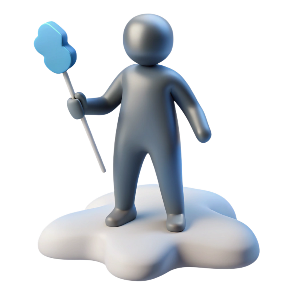 Cloud Computing A 3D Avatars Journey to the Digital Sky png