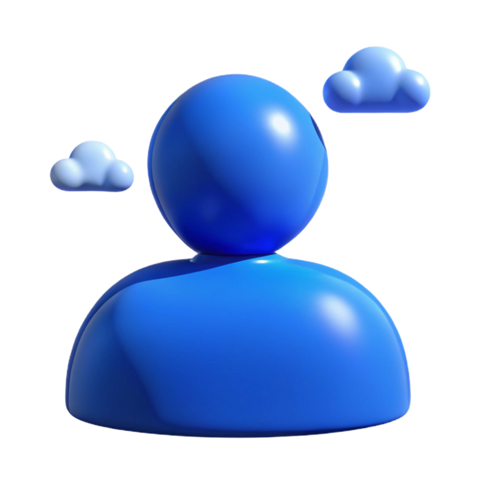 magnificent artistic Cloud Computing User Profile and Data Storage 4K png