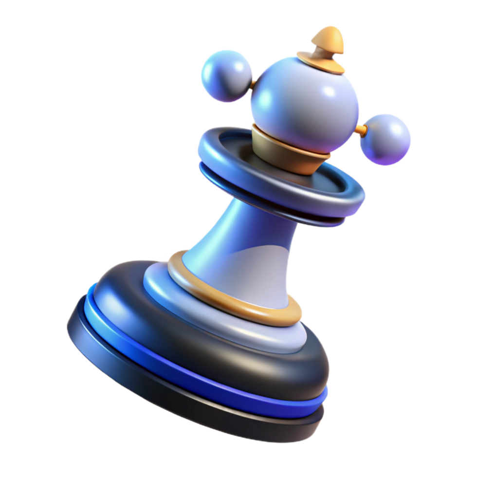 3D Render of Abstract Chess Piece png