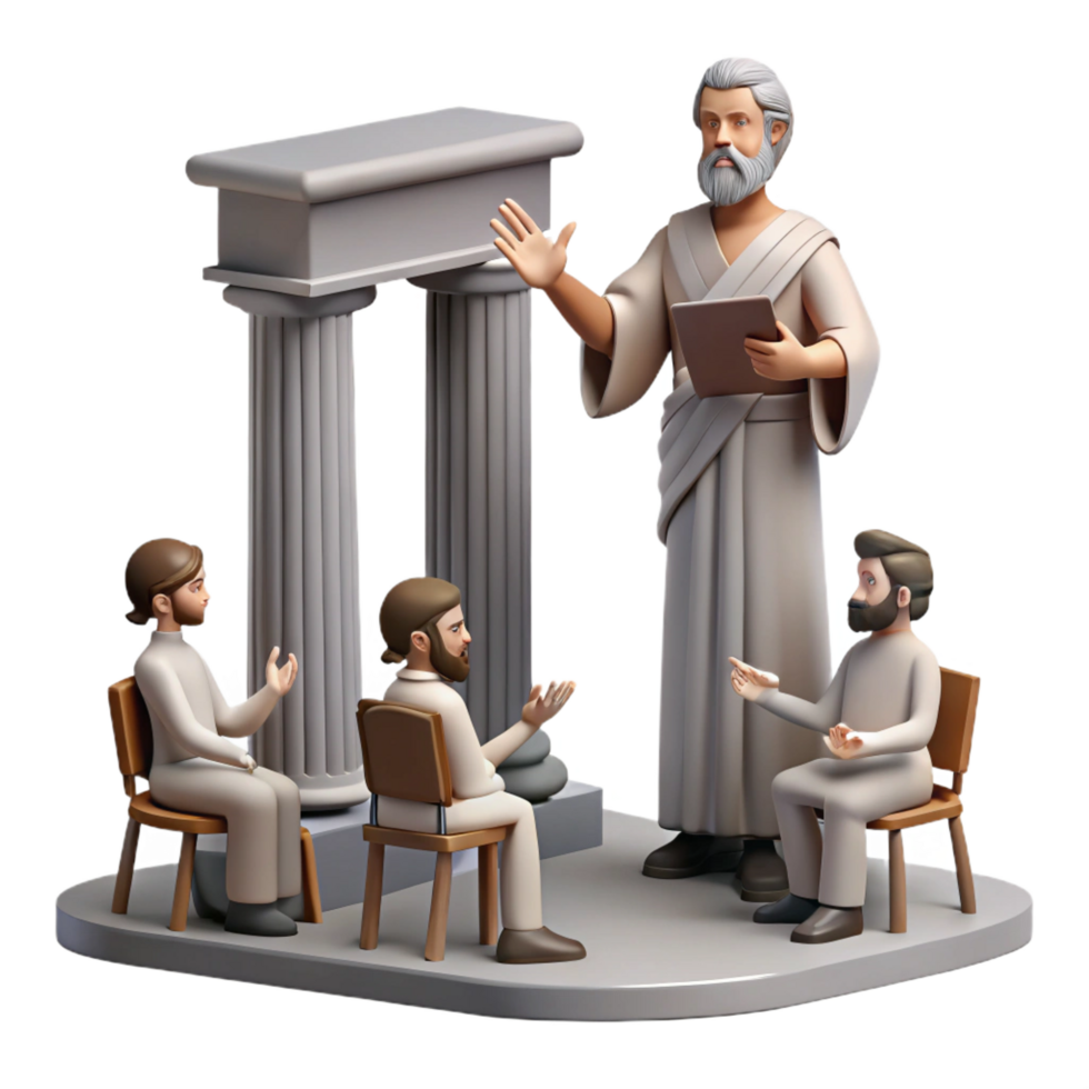 3D Illustration of Teacher and Students png