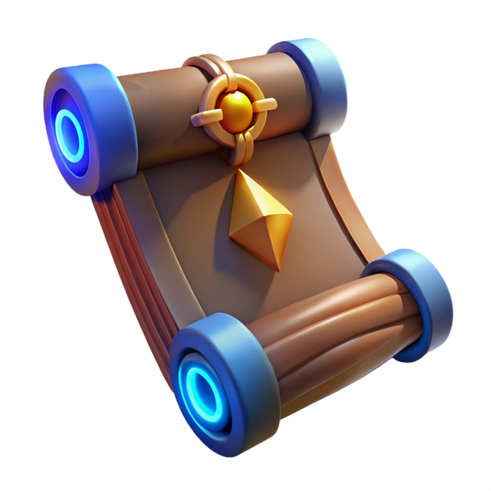 3D Render Mystic Scroll png