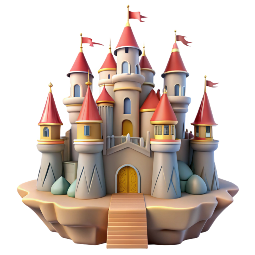 Fairytale Castle 3D Illustration png