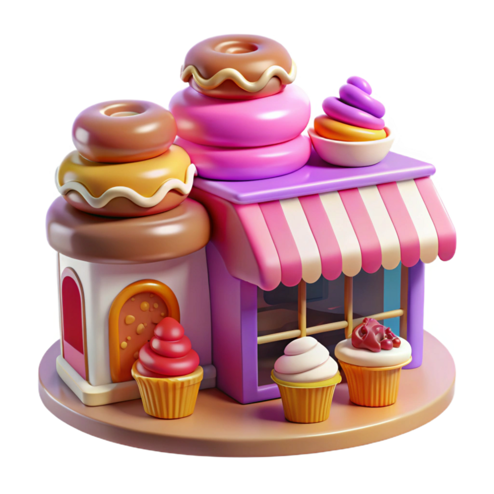 Sweet Shop 3D Illustration png