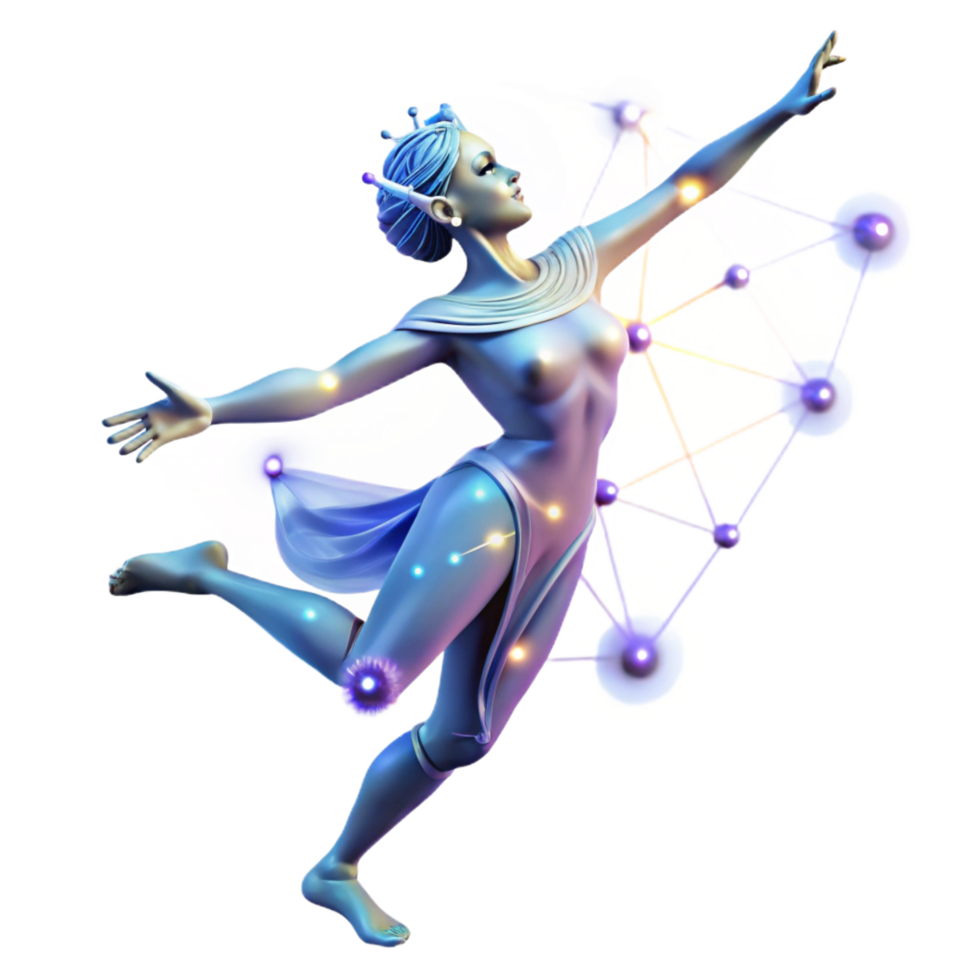 3D Render of a Dancing Goddess png