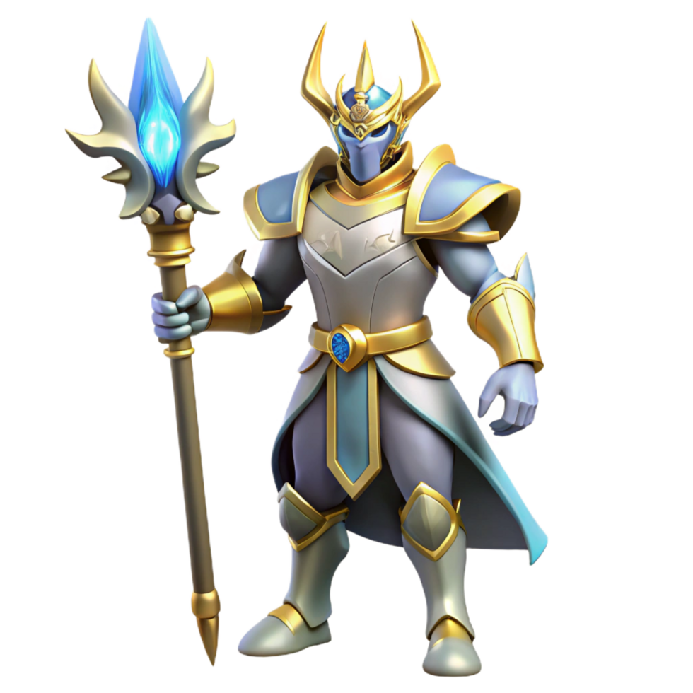 3D Render of a Majestic Fantasy King png