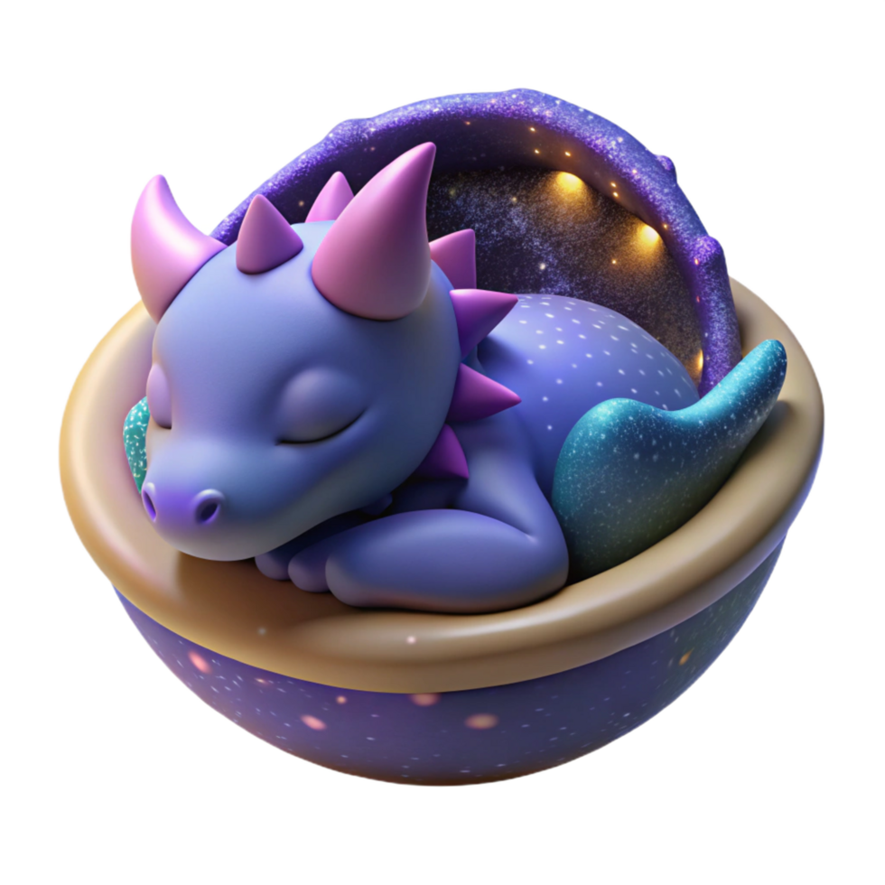 Sleeping Dragon 3D Render png