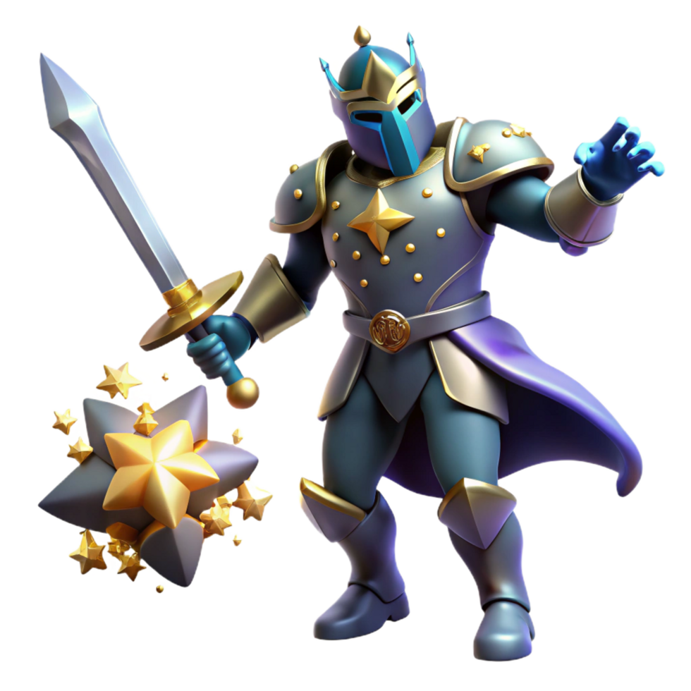 Star Knight 3D Render png