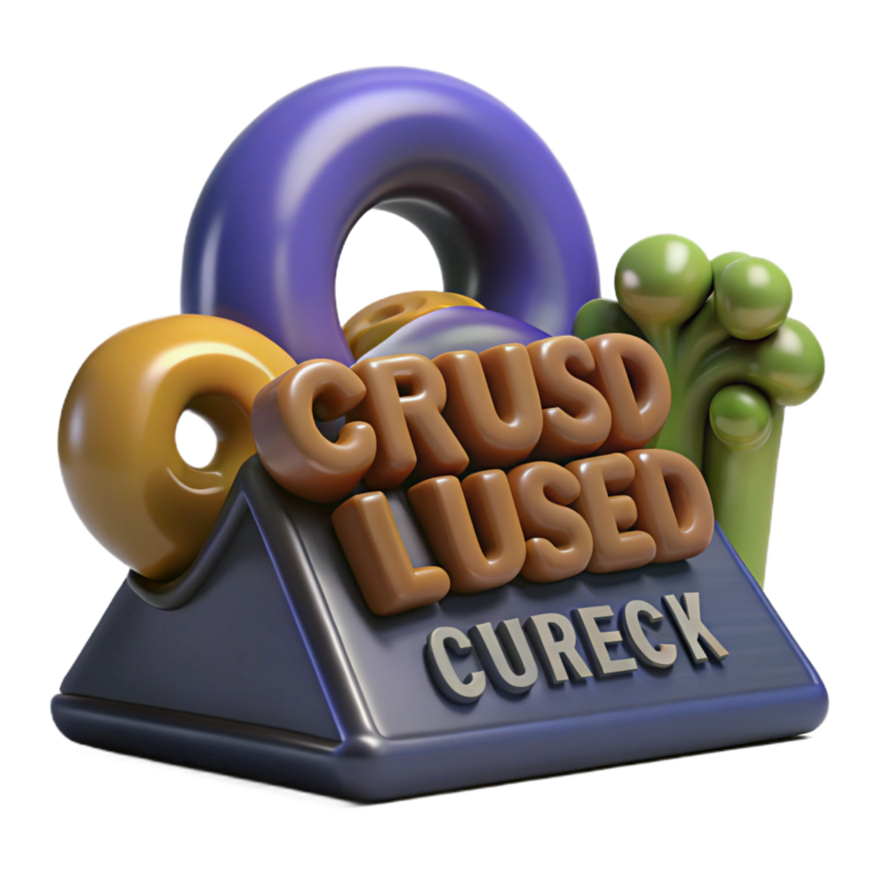Crushed Lused 3D Render png